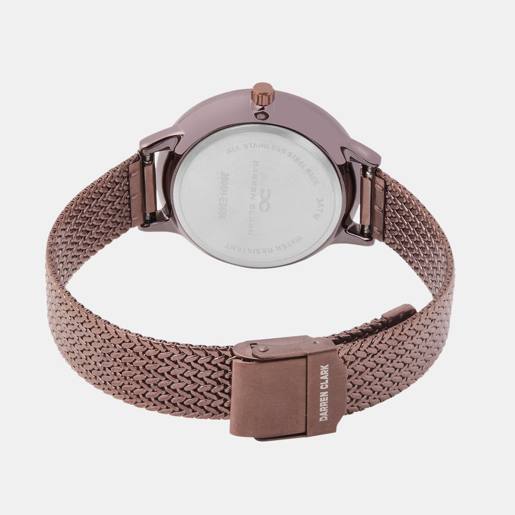 Darren Clark Women Round Brown watch