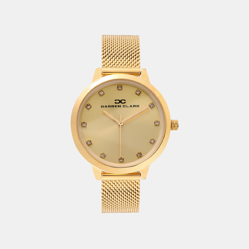 Darren Clark Round Champaign Analog watch