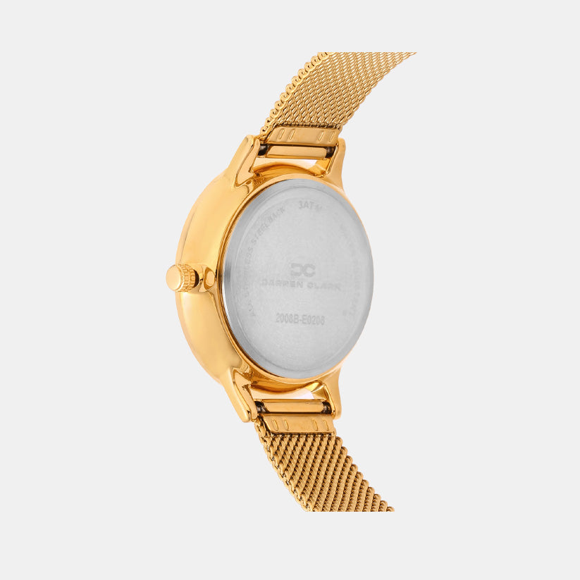 Darren Clark Women Round Champaign watch