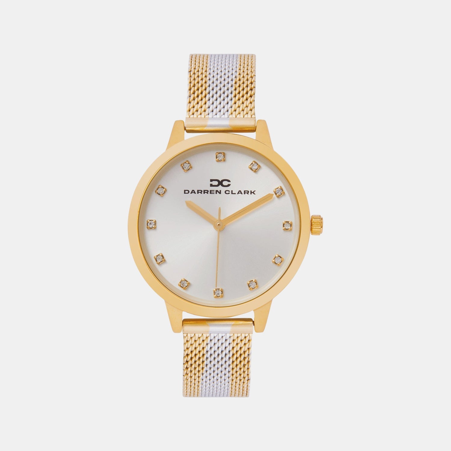 Women Quartz Silver Dial Analog Mesh Watch 2008D-E0203