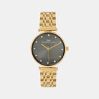 Women Quartz Grey Dial Analog Metal Watch 2009B-M0215