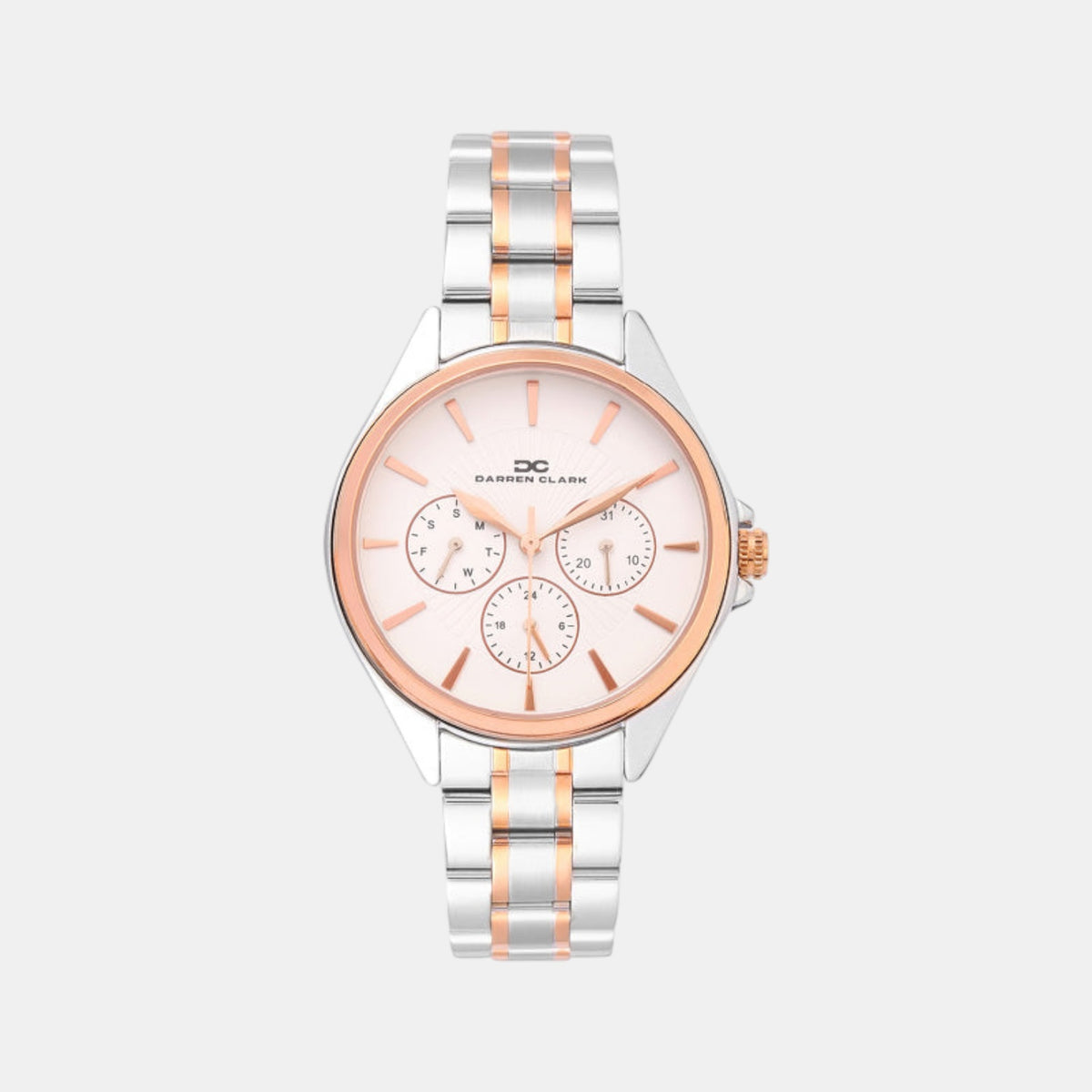 Women Quartz White Dial Multi-Function Metal Watch 2010E-M0102