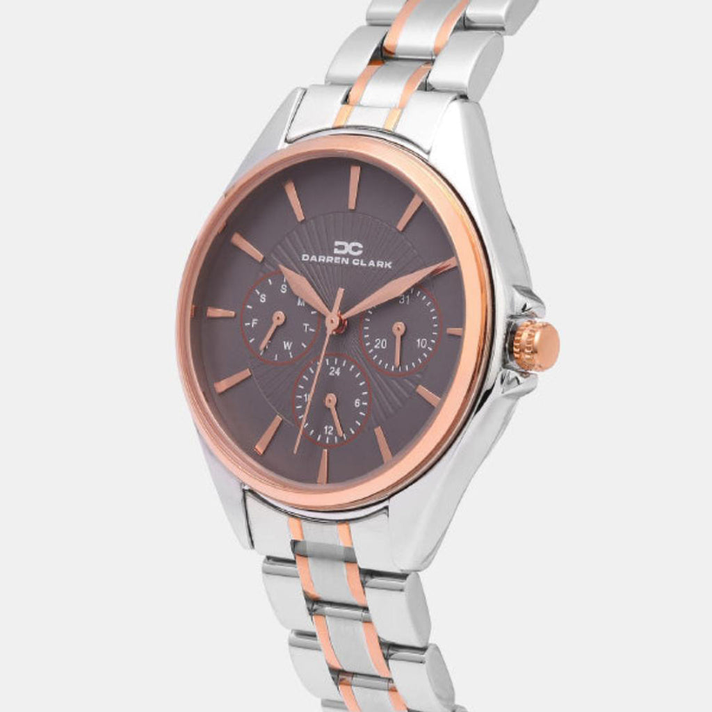 Women Quartz Grey Dial Multi-Function Metal Watch 2010E-M0115