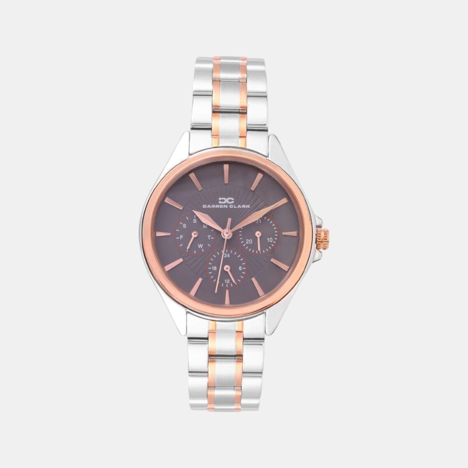 Women Quartz Grey Dial Multi-Function Metal Watch 2010E-M0115