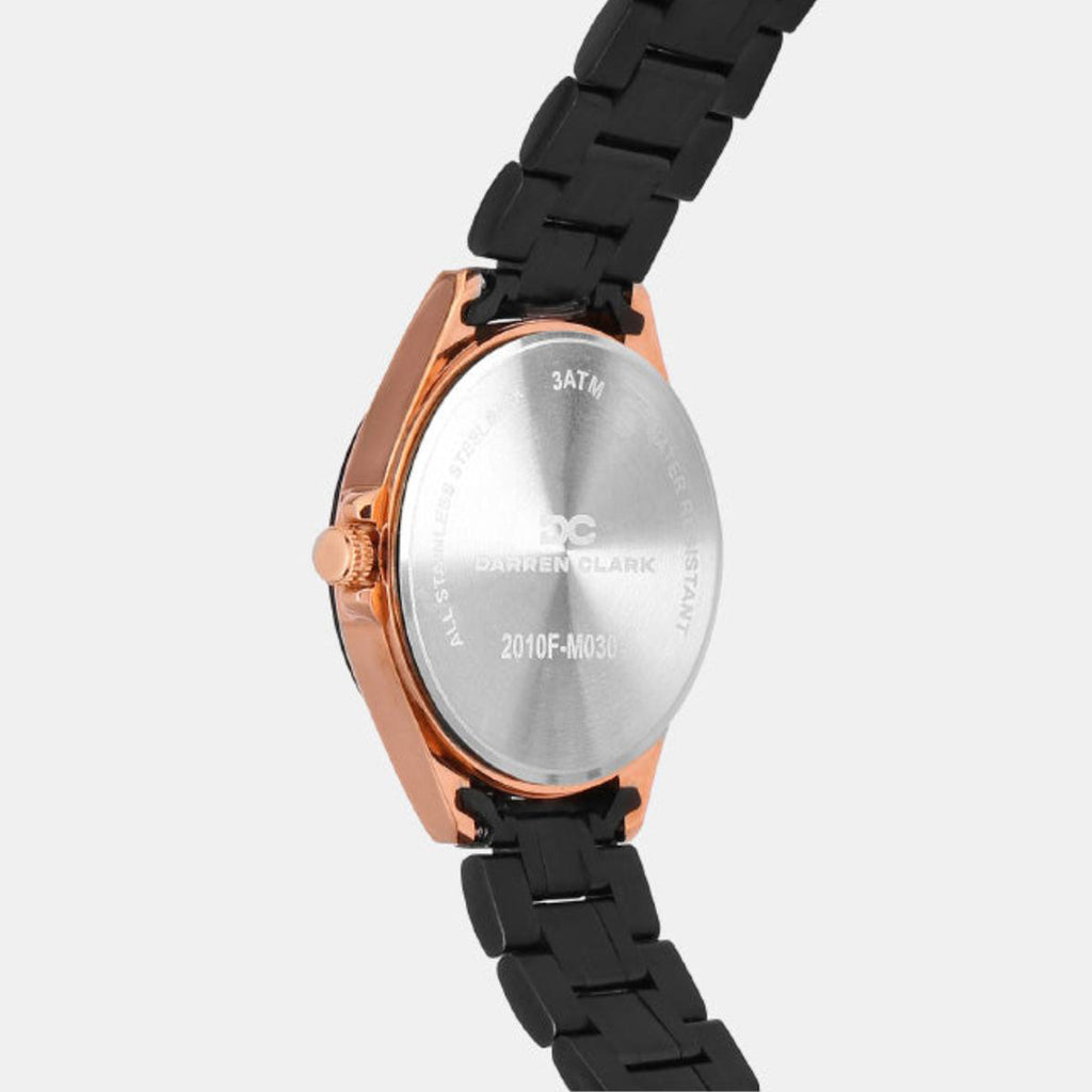 Women Quartz Black Dial Multi-Function Metal Watch 2010F-M0304
