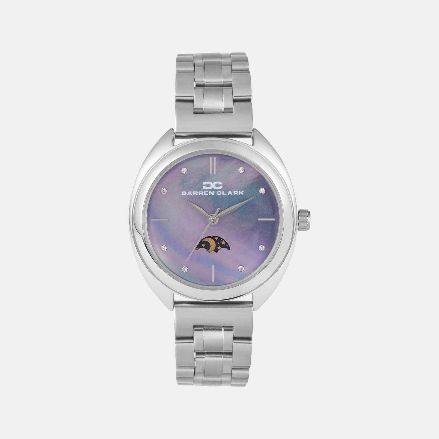 Women Quartz Sea Blue Mother Of Pearl Dial Analog Metal Watch 2011A-M0117