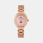 Women Quartz Pink Mother Of Pearl Dial Analog Metal Watch 2011C-M0318