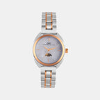 Women Quartz White Mother Of Pearl Dial Analog Metal Watch 2011E-M0101