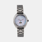 Women Quartz Sea Blue Mother Of Pearl Dial Analog Metal Watch 2011J-M0817