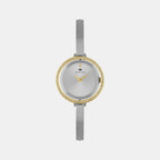 Women Quartz Silver Dial Analog Stainless Steel Watch 2012T-M1203