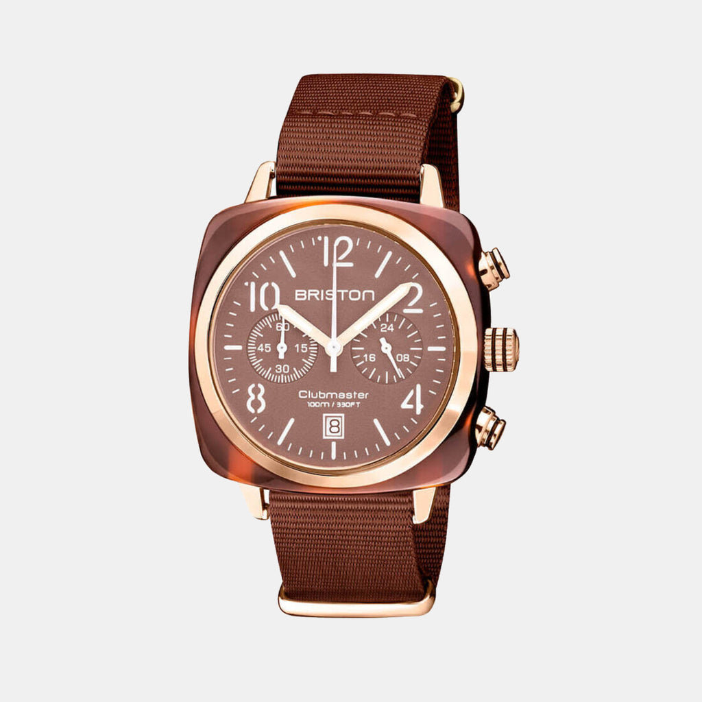 Clubmaster Classic Unisex Quartz Chocolate Dial Analog Nylon Watch 20140.PRAT.37.NTCH