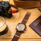 Clubmaster Classic Men Quartz Brown Dial Chronograph NATO Watch 20140.PYAT.37.NTCH