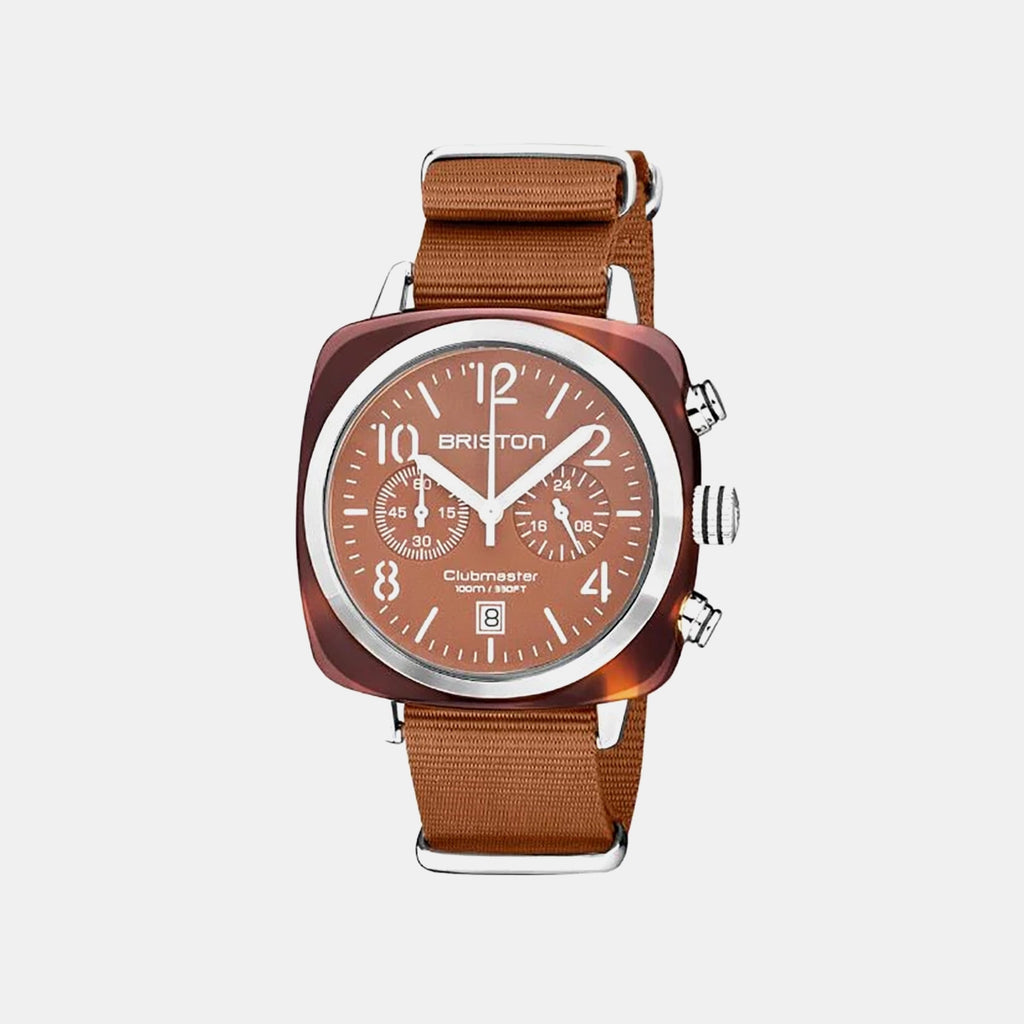 Clubmaster Unisex Quartz Brown Dial Analog NATO Watch 20140.SA.T.38.NTC