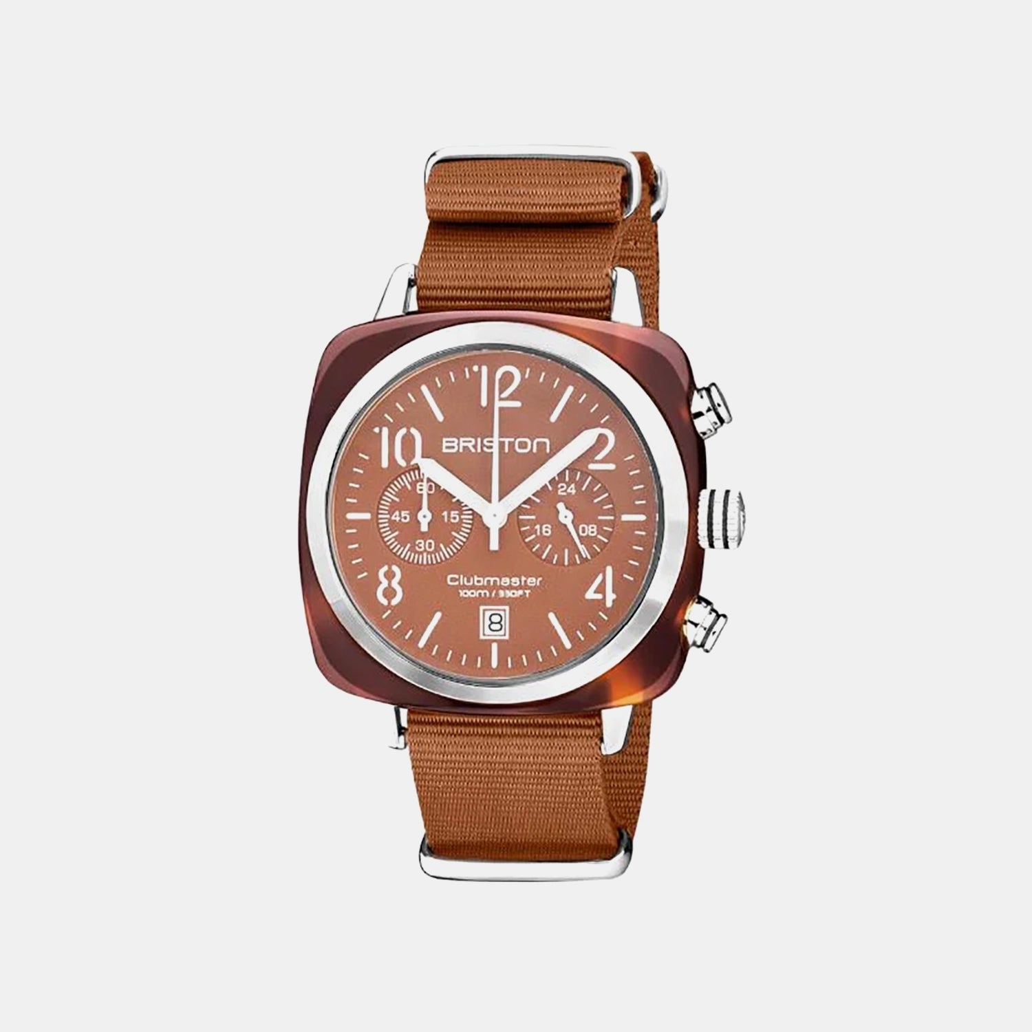 Clubmaster Unisex Quartz Brown Dial Analog NATO Watch 20140.SA.T.38.NTC