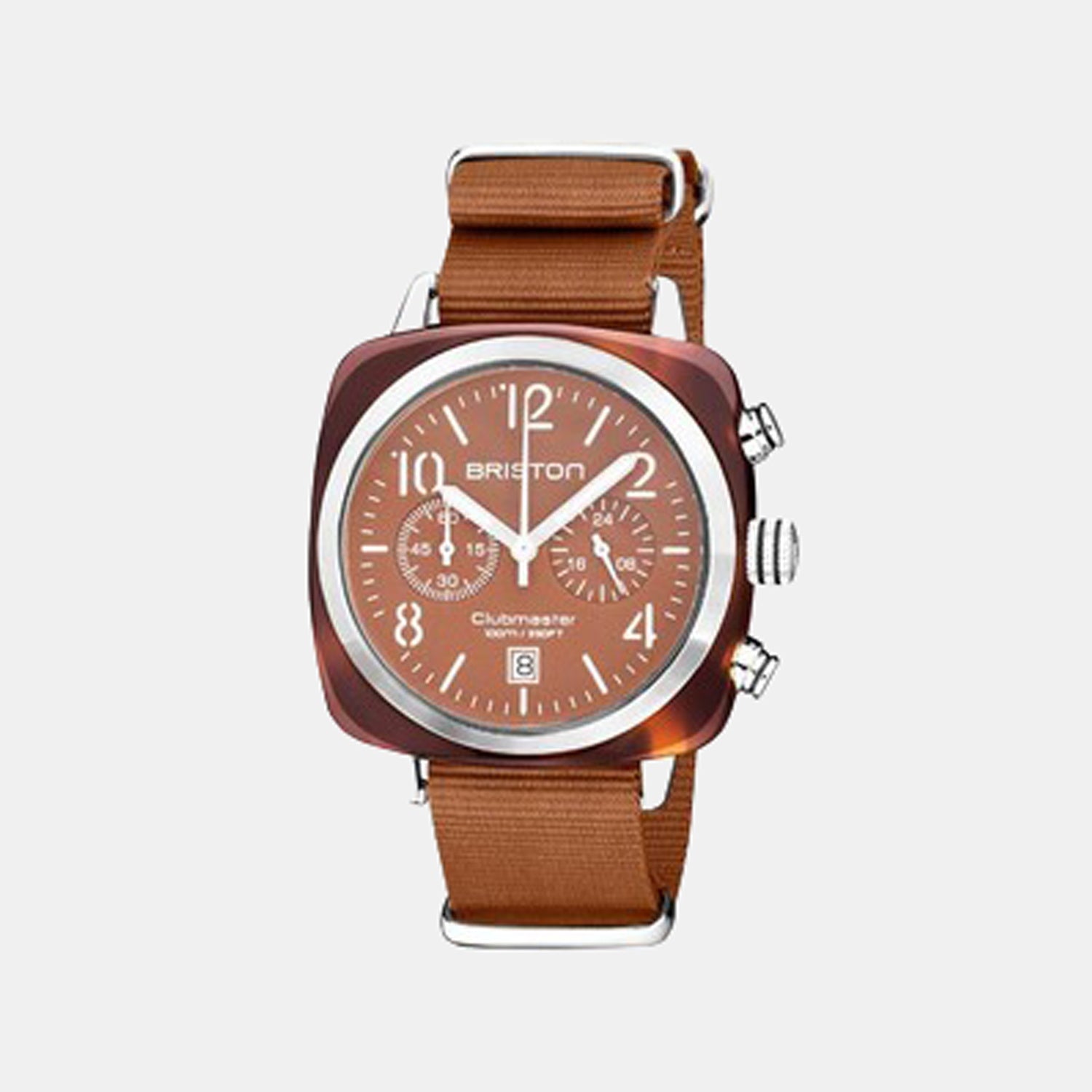 Clubmaster Unisex Quartz Brown Dial Analog Nato Watch 20140.SA.T.38.NTC