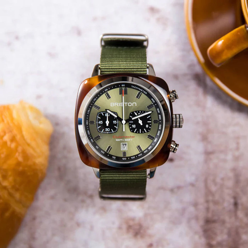 Men Quartz Olive Green Dial Analog NATO Watch 20142.SA.TS.26.NOL
