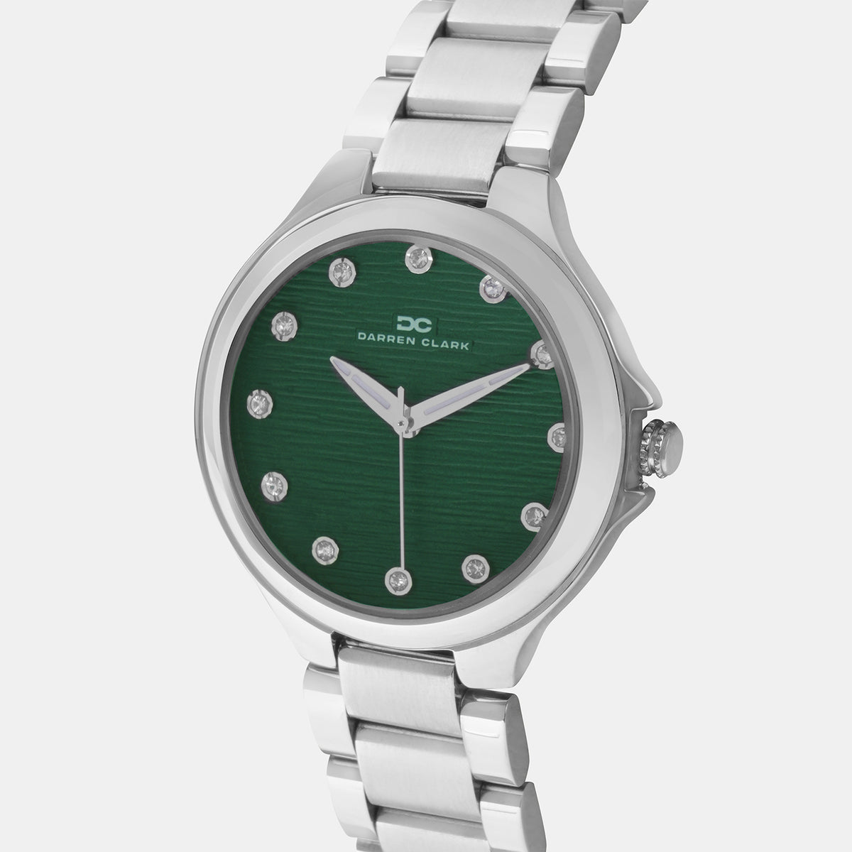 Women Quartz Green Dial Analog Metal Watch 2014A-M0114