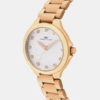 Women Quartz Silver Dial Analog Metal Watch 2014C-M0303