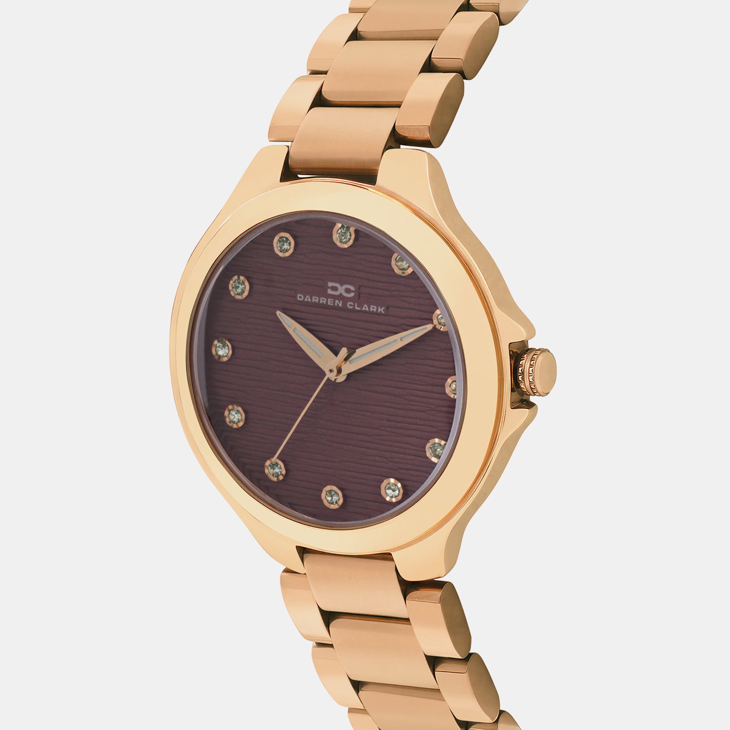 Women Quartz Brown Dial Analog Metal Watch 2014C-M0306