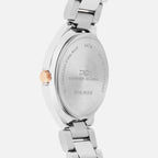 Women Quartz Pink Dial Analog Metal Watch 2014E-M1310