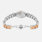 Women Quartz Pink Dial Analog Metal Watch 2014E-M1310