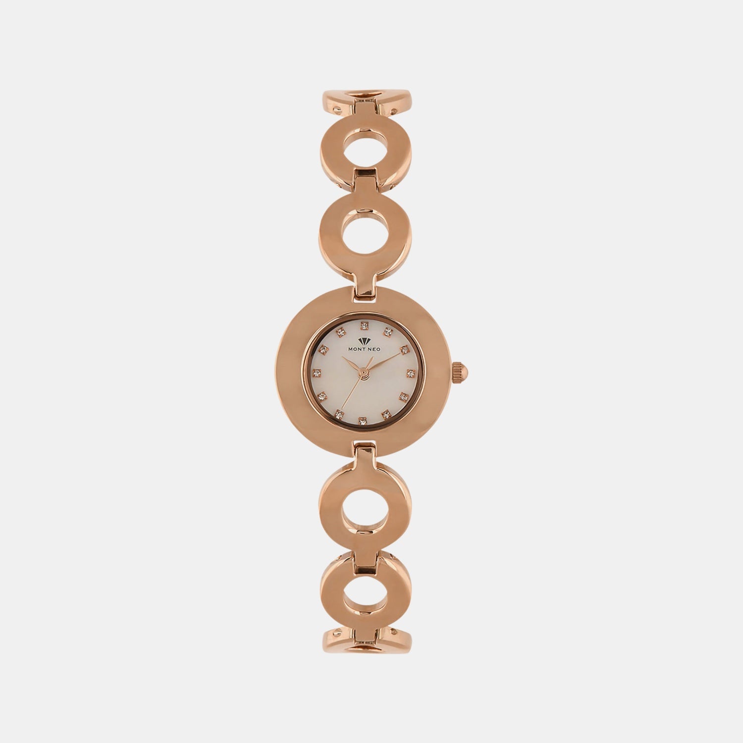 Women Quartz Grey Dial Analog Stainless Steel Watch 2015T-M3301