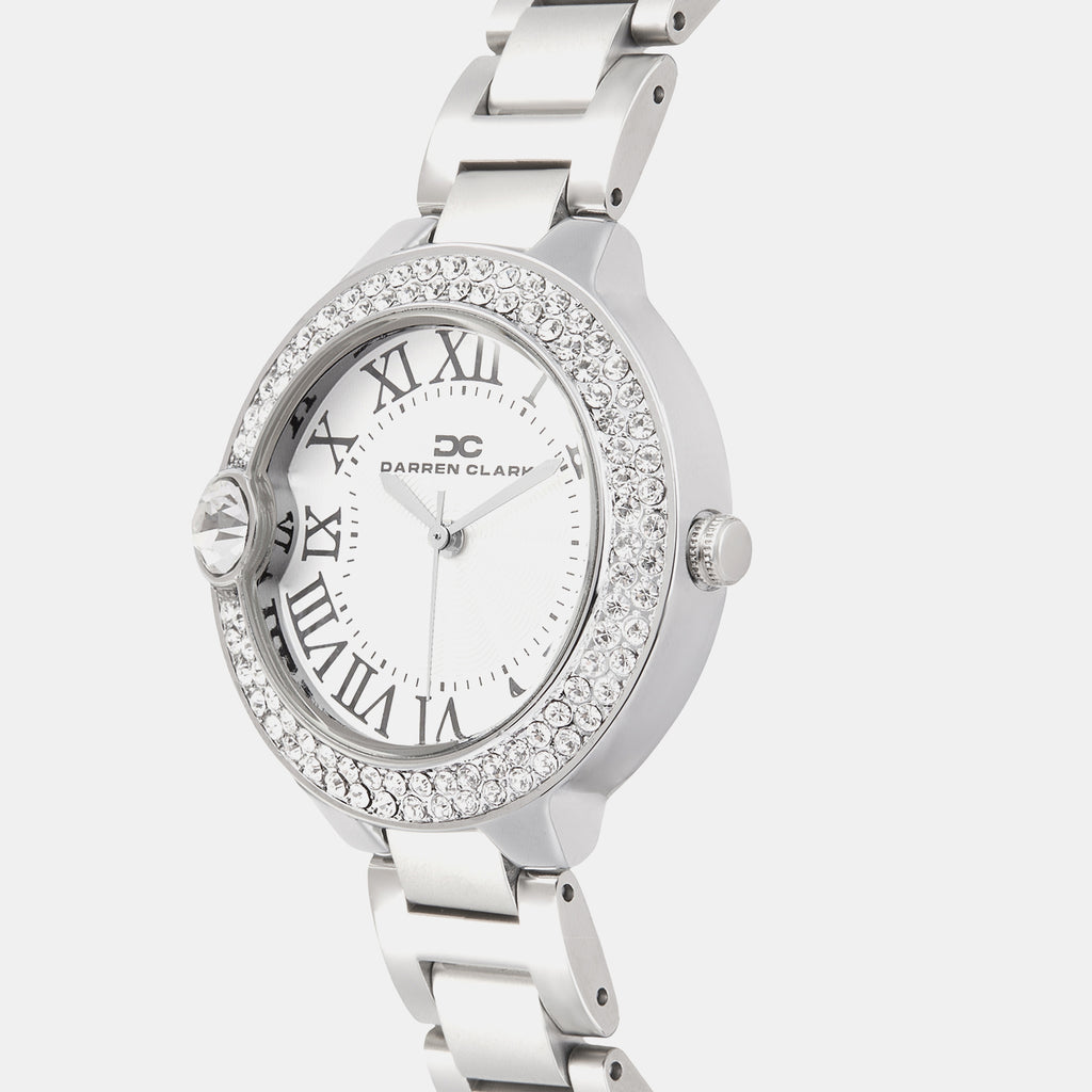 Women Quartz Silver Dial Analog Metal Watch 2017A-M0103