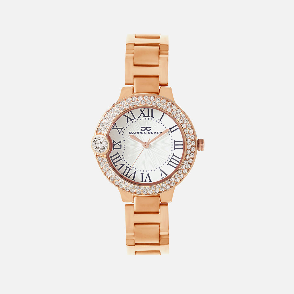 Women Quartz Silver Dial Analog Metal Watch 2017C-M0303
