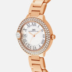Women Quartz Silver Dial Analog Metal Watch 2017C-M0303