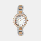 Women Quartz Silver Dial Analog Metal Watch 2017E-M1303