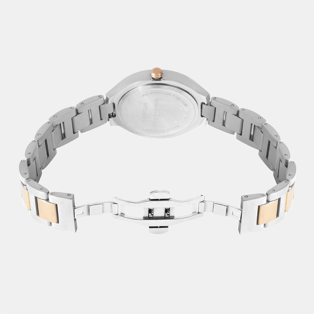 Women Quartz Silver Dial Analog Metal Watch 2017E-M1303