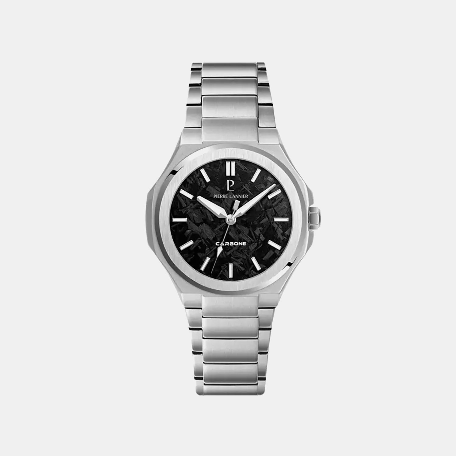 Men Quartz Black Dial Analog Stainless Steel Watch 201G181