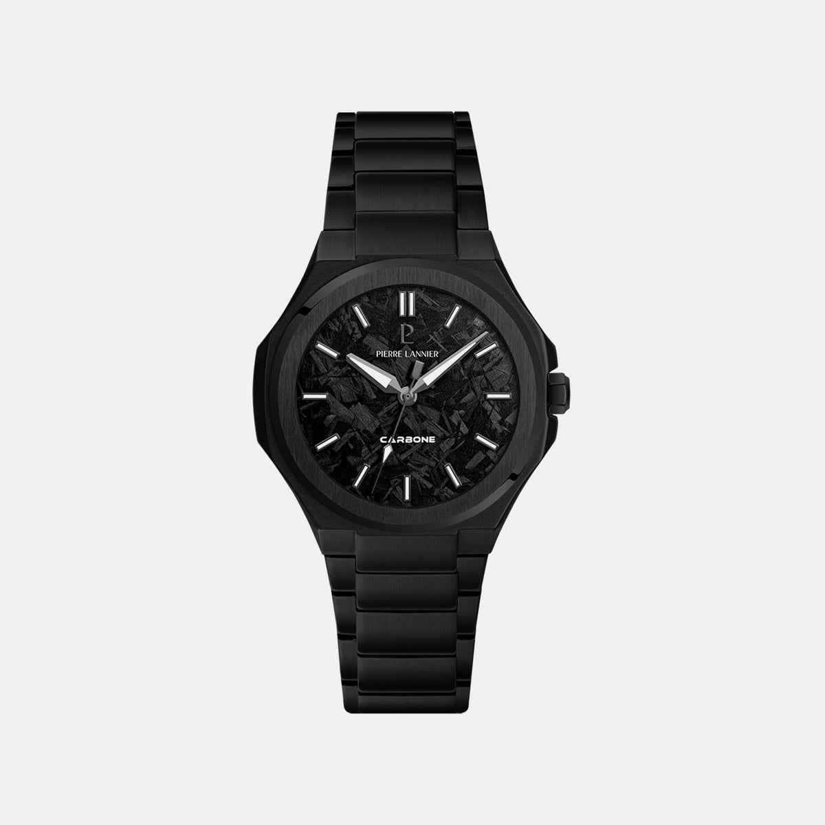 Ardent Men Quartz Black Dial Analog Stainless Steel Watch 202K489