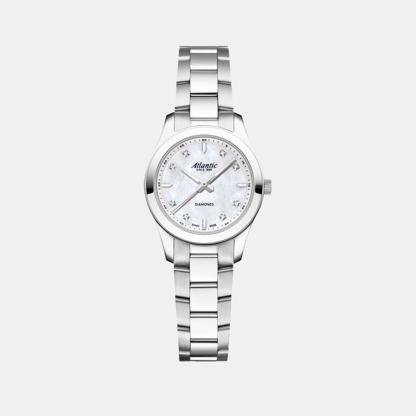 Atlantic Women Quartz Mother Of Pearl Dial Analog Stainless Steel Watch 20335.41.07-1