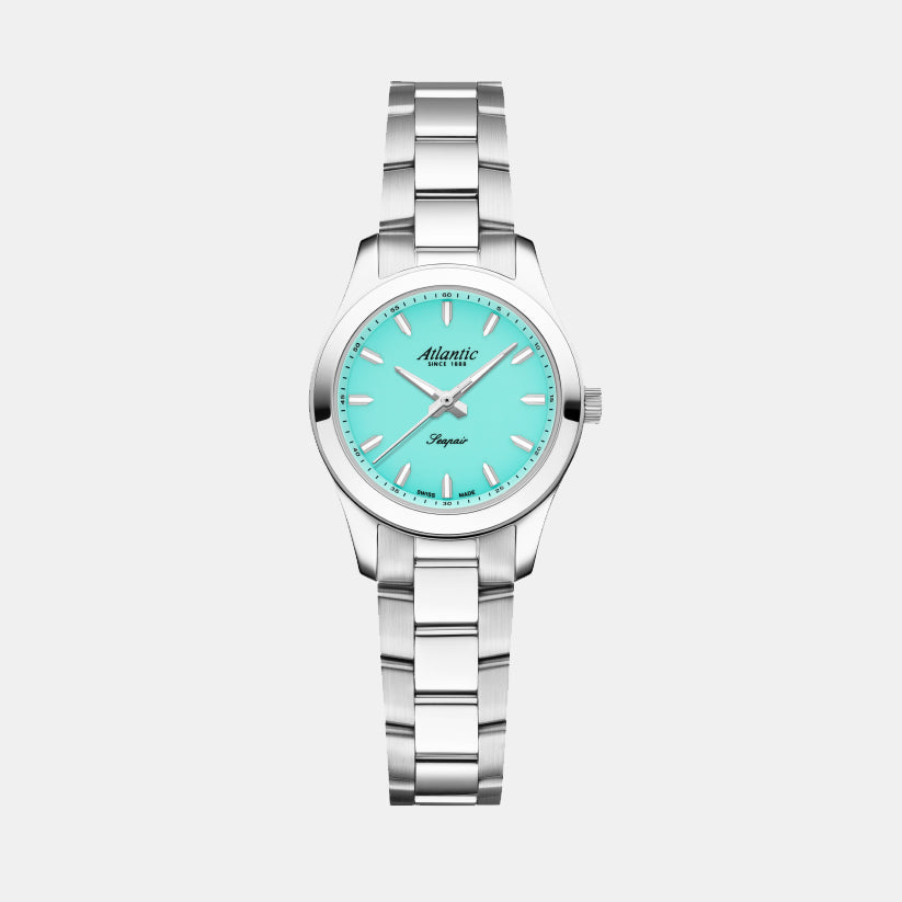 Atlantic Women Quartz Turquoise Dial Analog Stainless Steel Watch 20335.41.91TQ-1