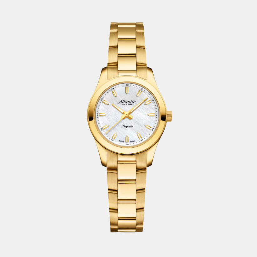 Atlantic Women Quartz Mother Of Pearl Dial Analog Stainless Steel Watch 20335.45.07-1