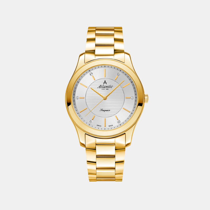 Atlantic Women Quartz Silver Dial Analog Stainless Steel Watch 20335.45.21-1