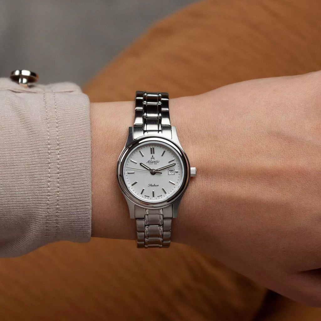 Seabase Women Quartz Silver Dial Analog Stainless Steel Watch 20348.41.21