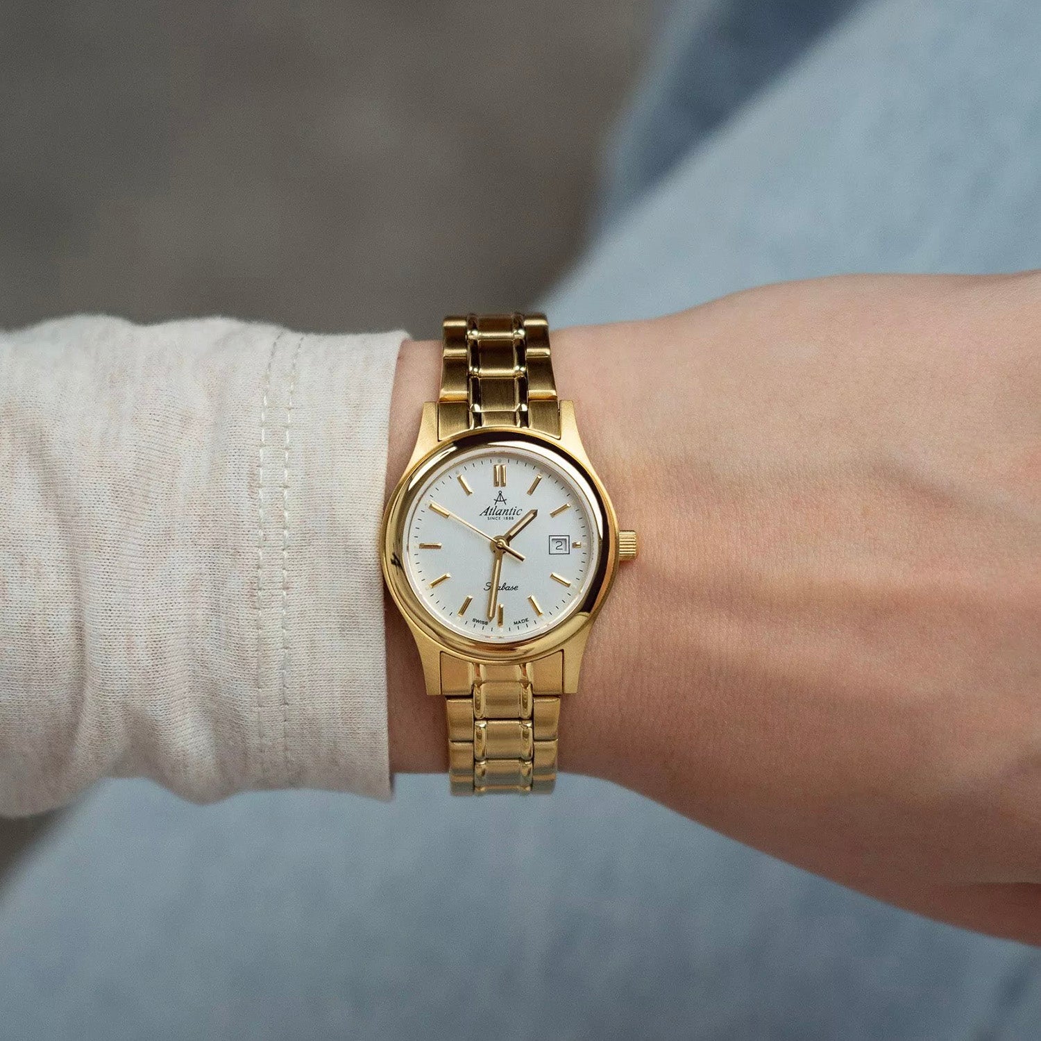 Women Quartz Silver Dial Analog Stainless Steel Watch 20348.45.21
