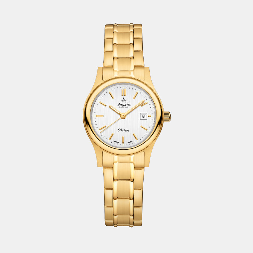 Atlantic Women Quartz Silver Dial Analog Stainless Steel Watch 20348.45.21-1