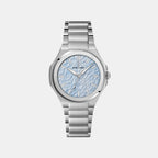 Ariane Men Quartz Blue Dial Analog Stainless Steel Watch 203G161