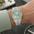 Metropolitain Men Quartz Green Dial Analog Stainless Steel Watch 205K171