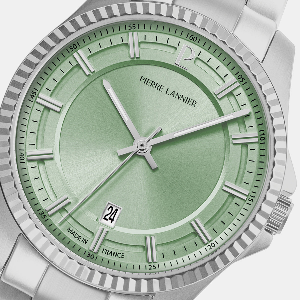 Metropolitain Men Quartz Green Dial Analog Stainless Steel Watch 205K171
