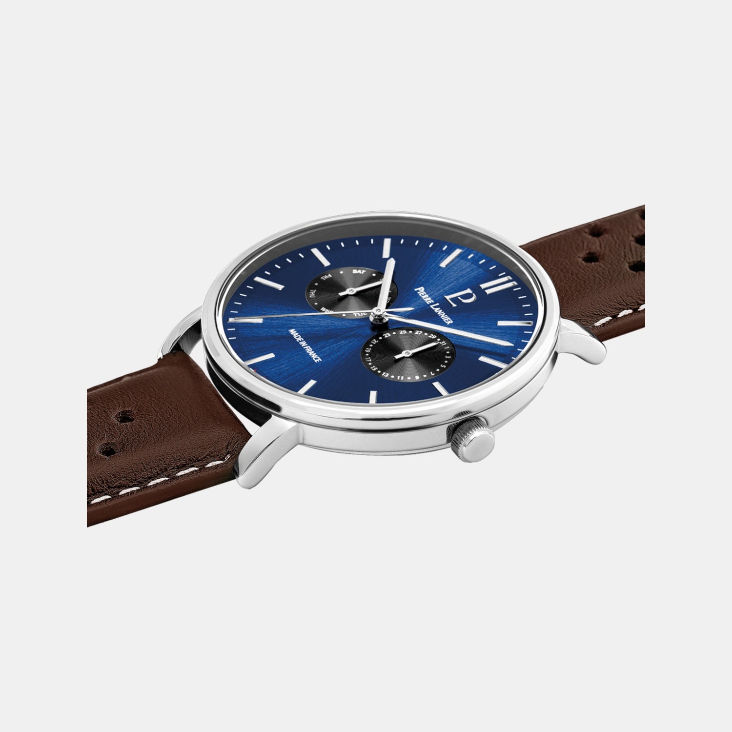 Essential Men Quartz Blue Dial Analog Leather Watch 206J164