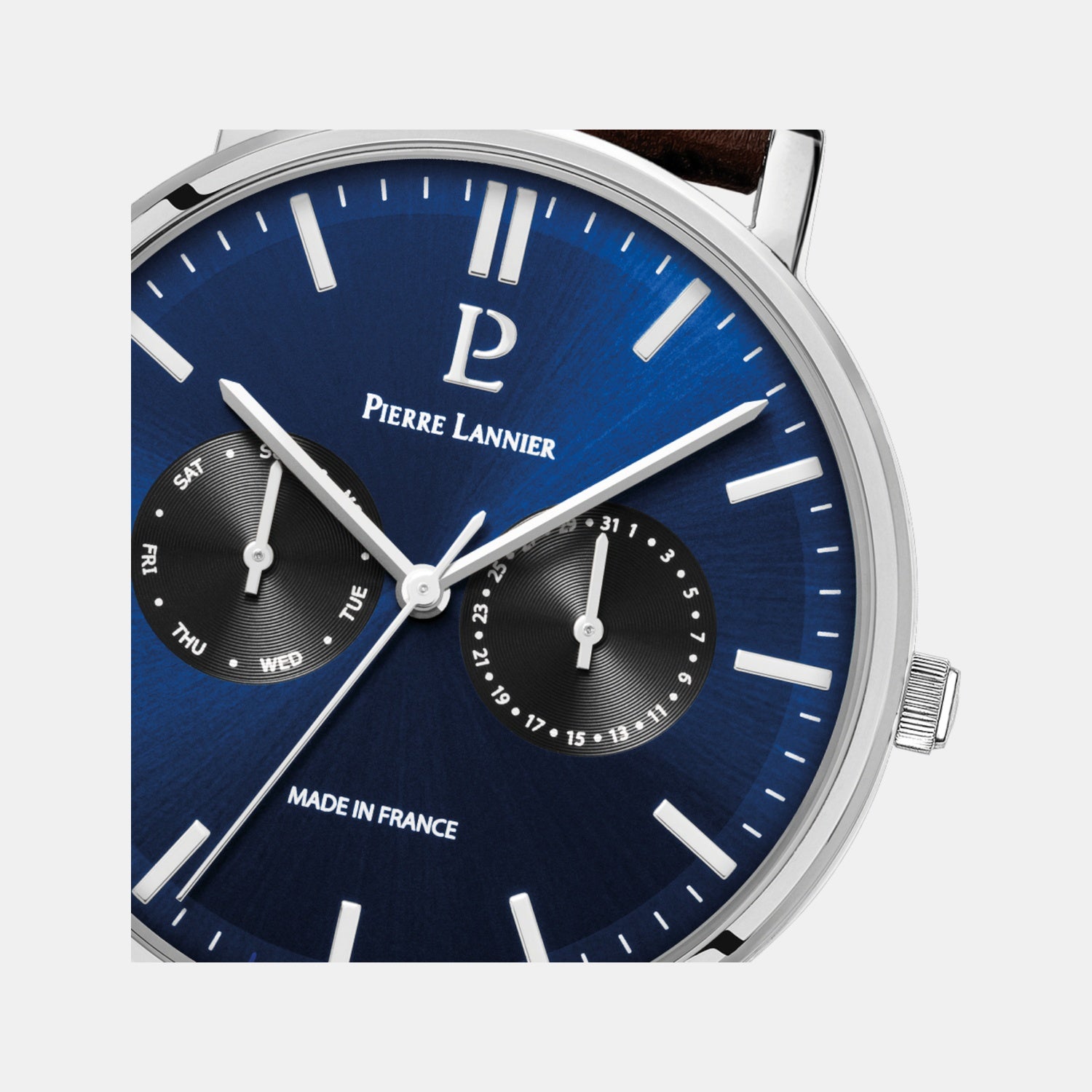 Essential Men Quartz Blue Dial Analog Leather Watch 206J164