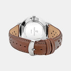 Essential Men Quartz Green Dial Analog Leather Watch 206J174