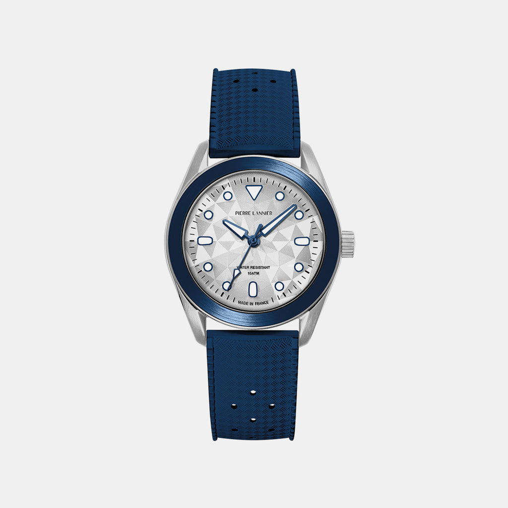 Bora Unisex Quartz Silver Dial Analog Rubber Watch 207K126