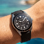 Bora Unisex Quartz Black Dial Analog Rubber Watch 207K133