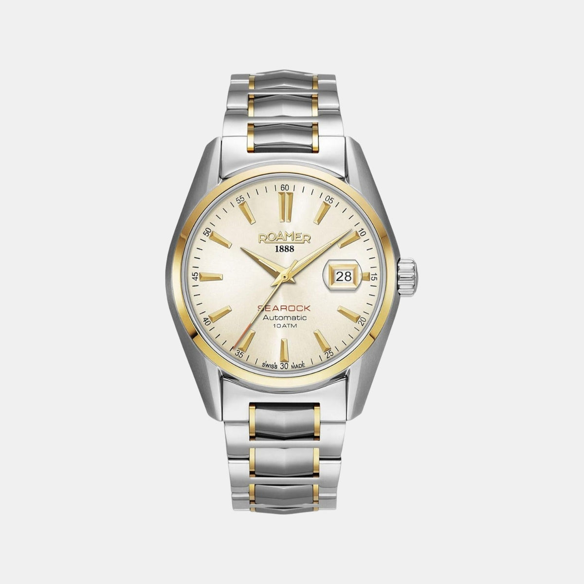 Searock Automatic Men Quartz Beige Dial Analog Stainless Steel Watch 210665 49 25 20