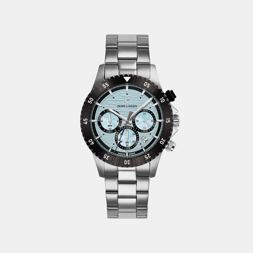 Decima Men Quartz Blue Dial Chronograph Stainless Steel Watch 211K191